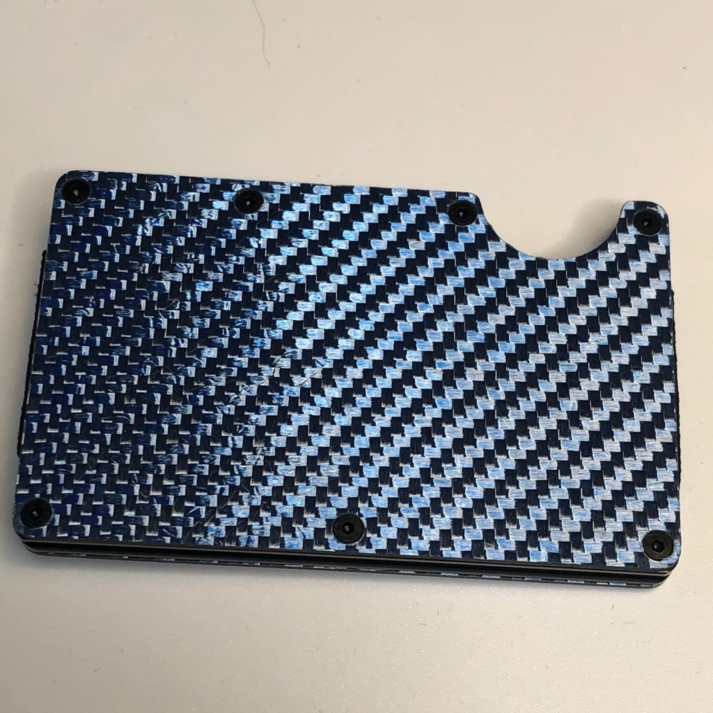 Carbon Fiber 3K RFID Slim Design Wallet Money Clip - Picture 2 of 7